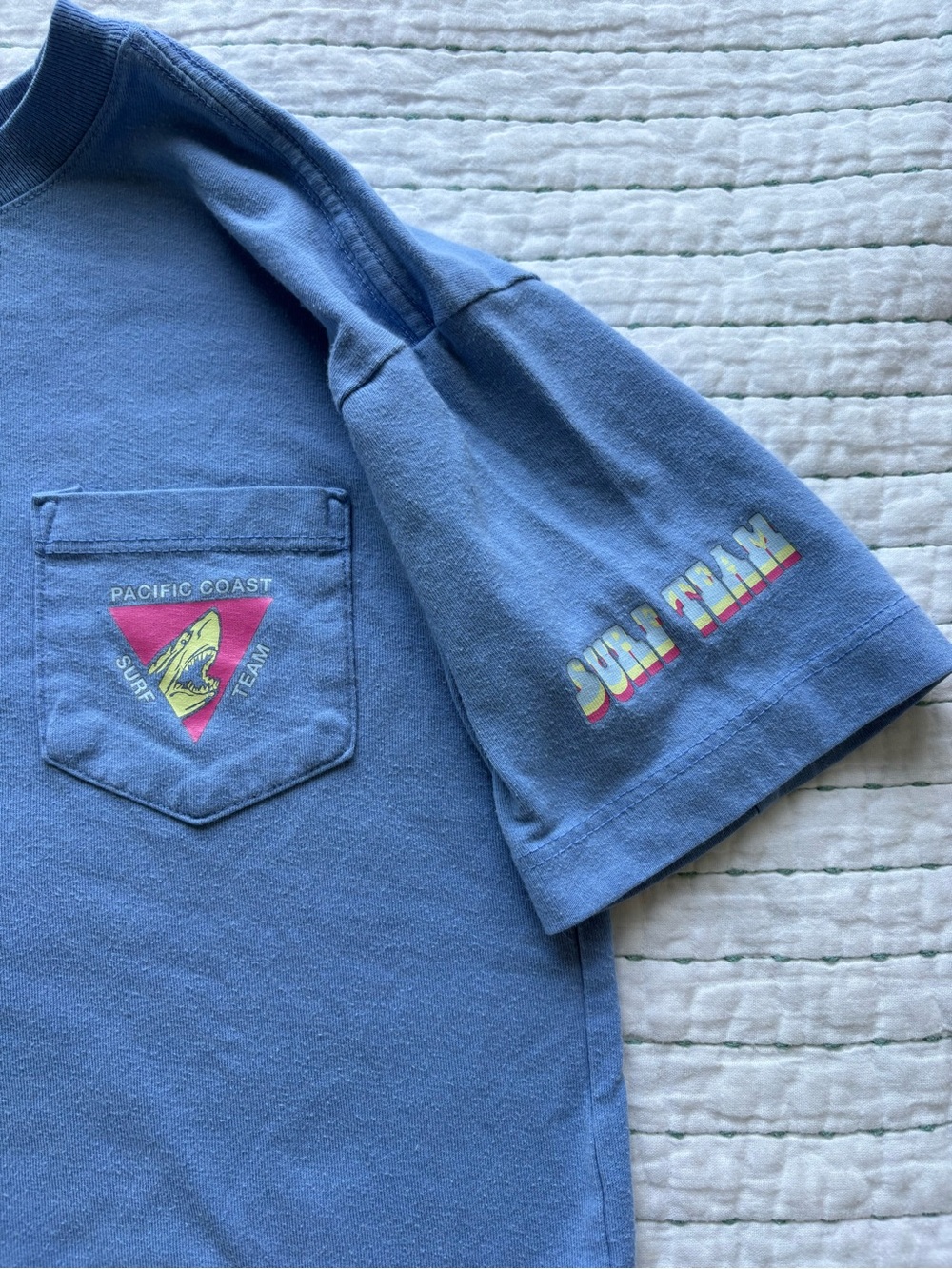 Blue Surf Graphic Pocket Tee
